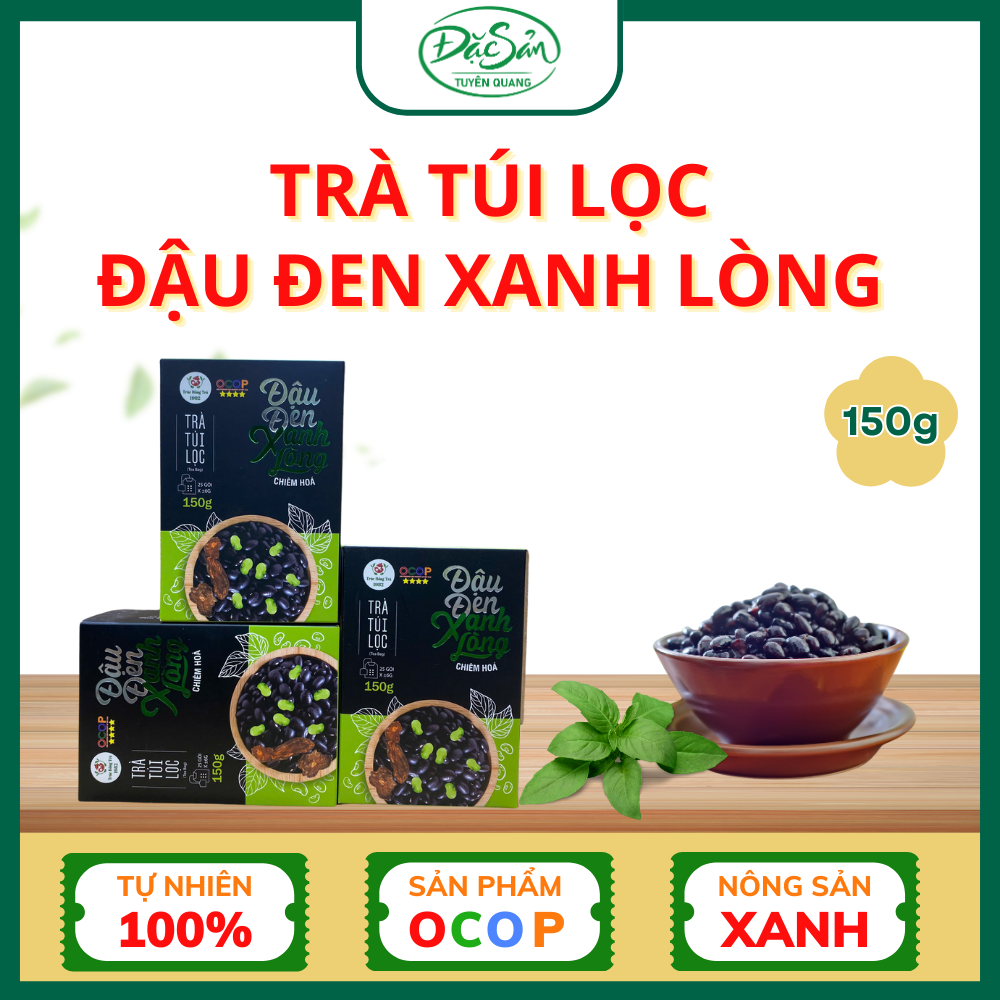 Trà Đậu Đen Xanh Lòng - Chiêm Hóa 150g