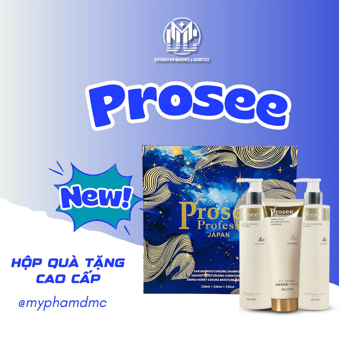 Hộp quà tặng Prosee cao cấp gồm 1 cặp Gội, Xả, Hấp 230ml