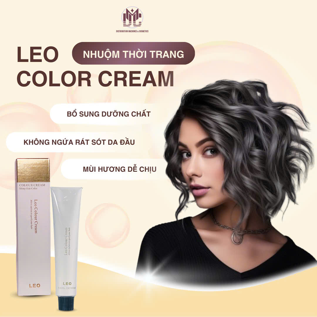 Màu nhuộm thời trang Leo Trắng - bổ sung dưỡng chất,không ngứa rát sót da dầu, mùi hương dễ chịu